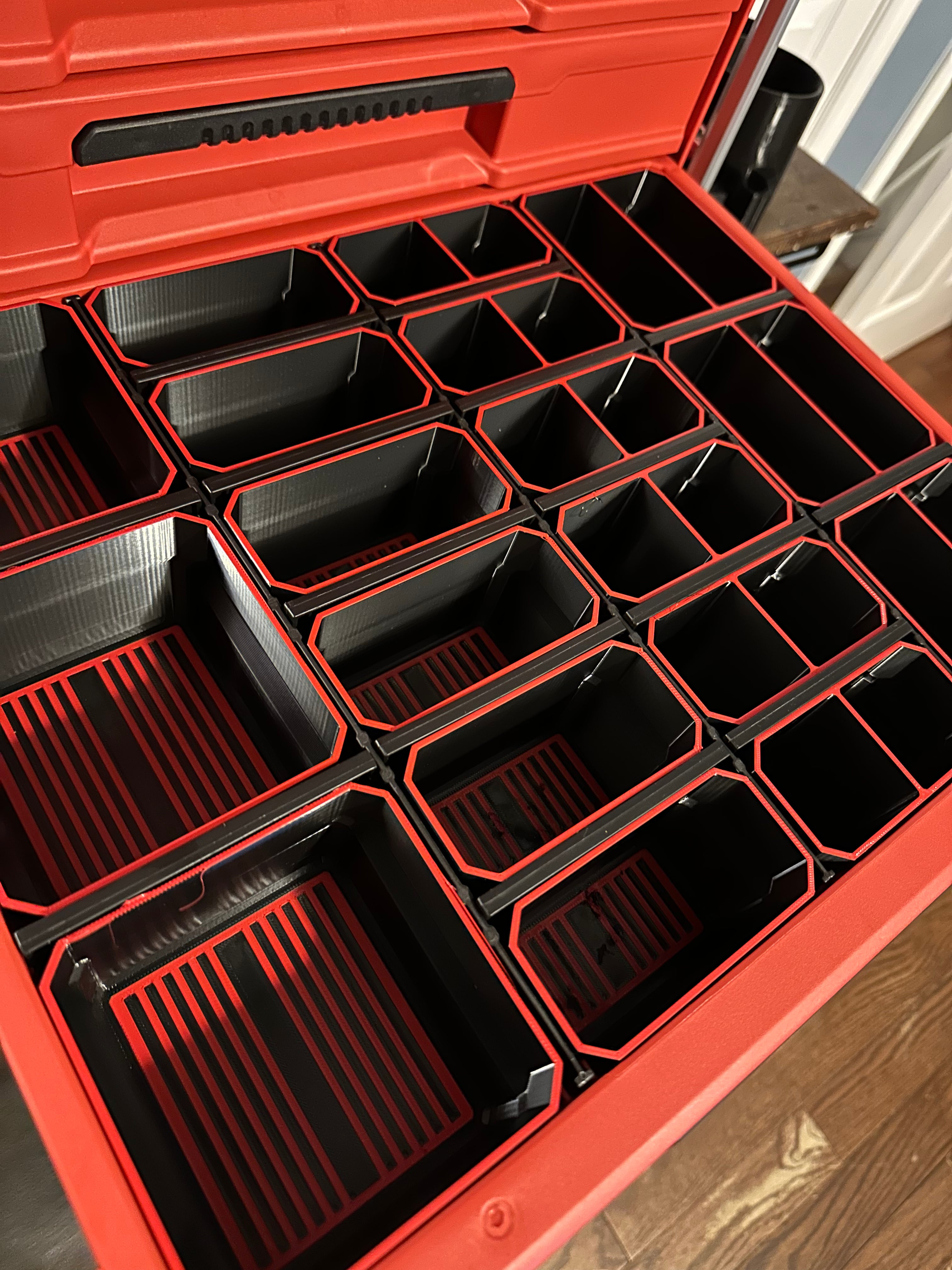 Milwaukee 4 drawer bin set print files