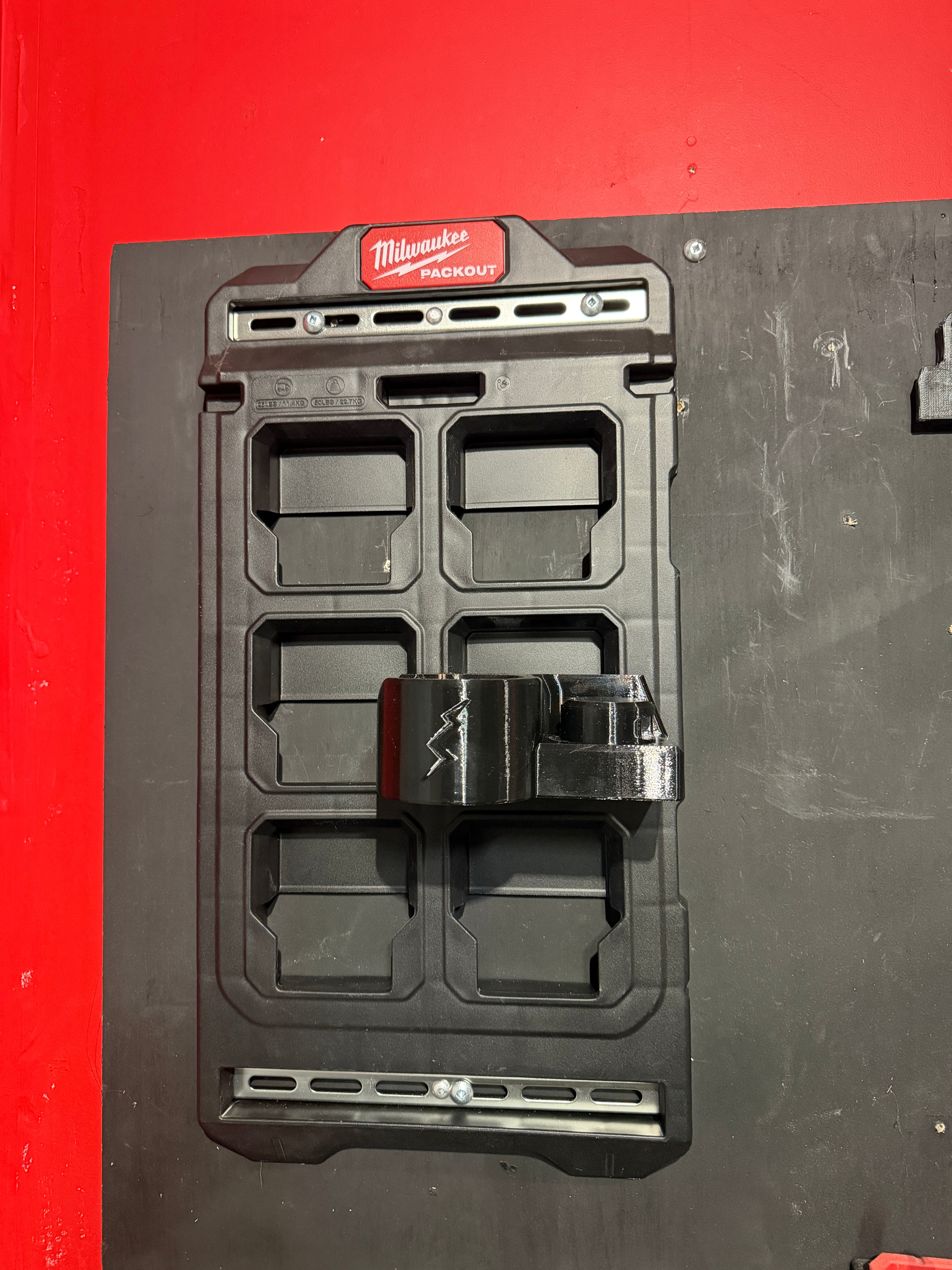 Milwaukee M18 Compact Blower Mount – Compatible with Packout Wall Plate and Side Mount Plate – Fits Model 0884-20