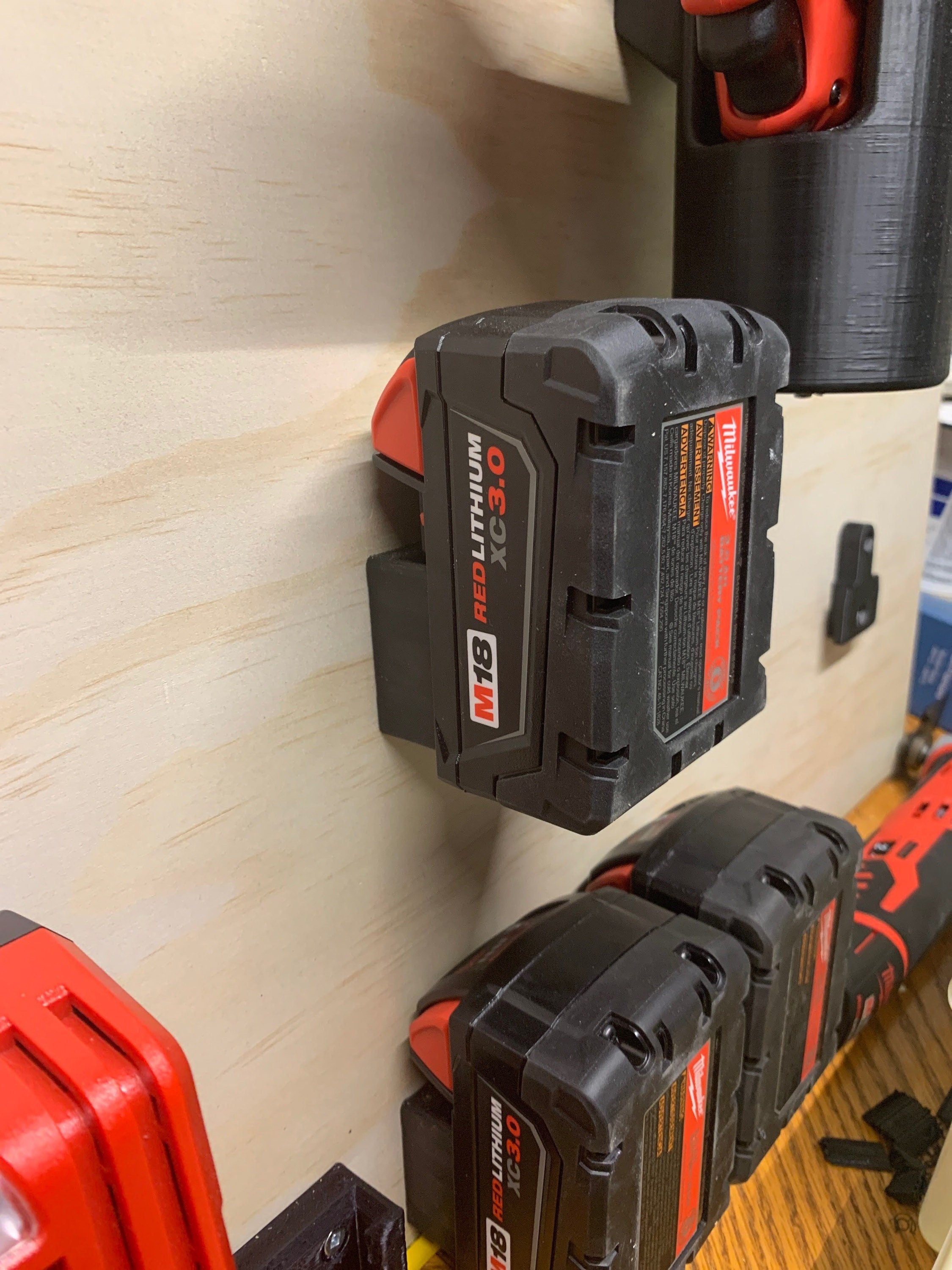 Milwaukee M18 locking Battery mounts