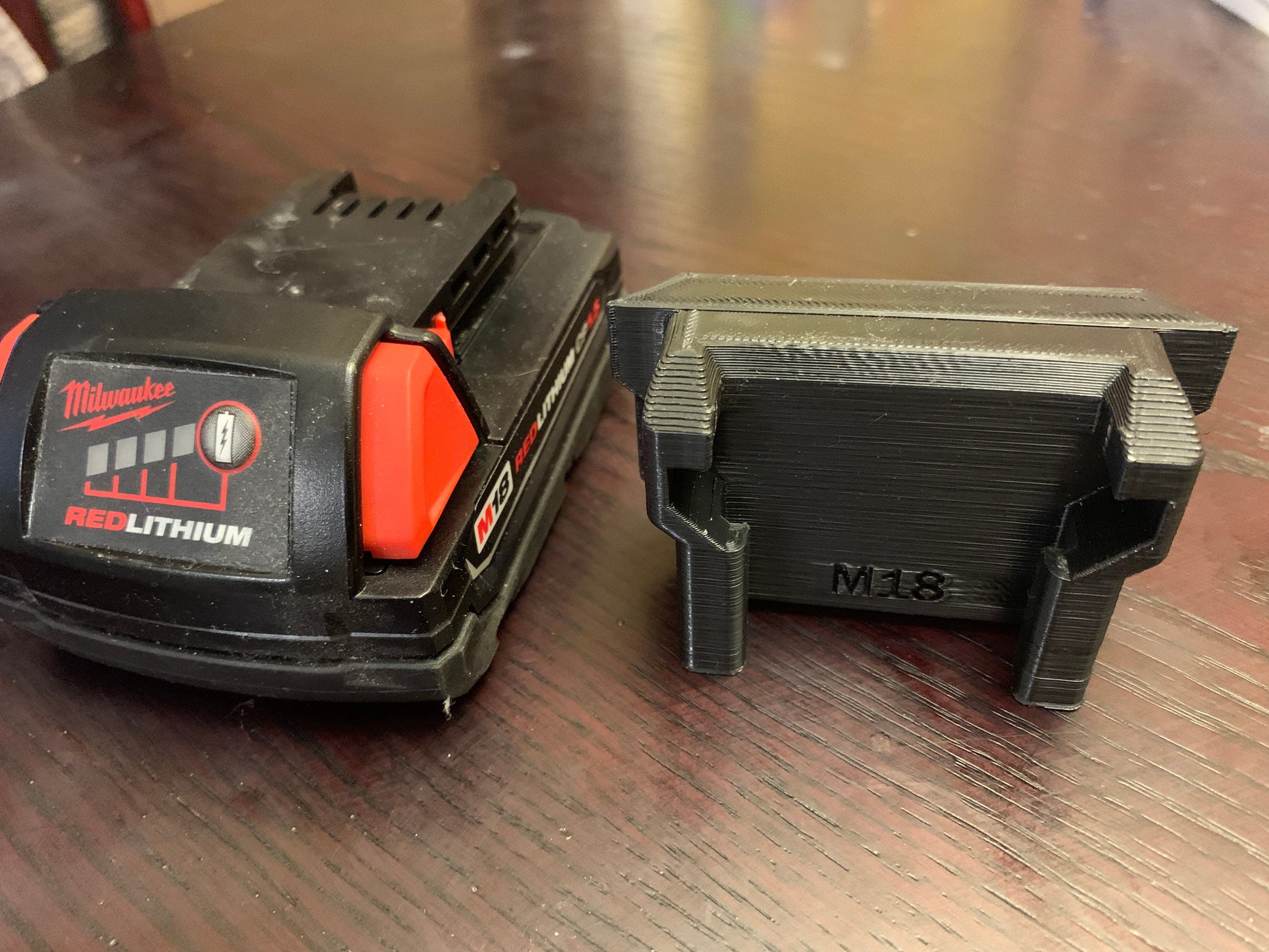 locking Milwaukee M18 friction fit Packout battery holder