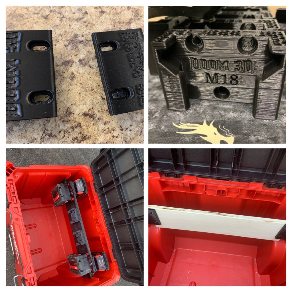 virkelighed web anekdote Milwaukee Packout Battery and inside rail adapter combo – Doom 3D Printing