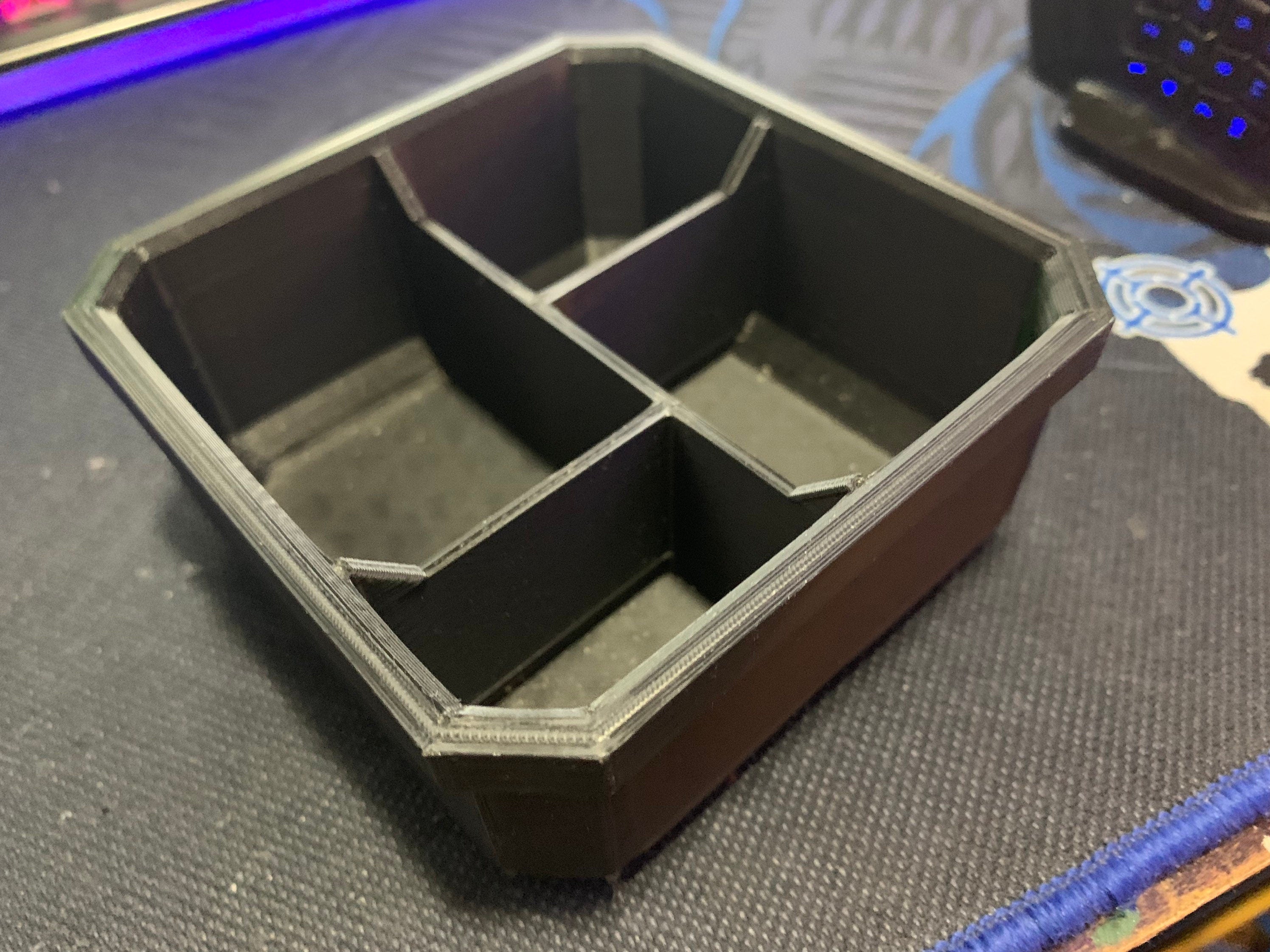 Milwaukee slim shockwave bin divided into 4 small compartments….