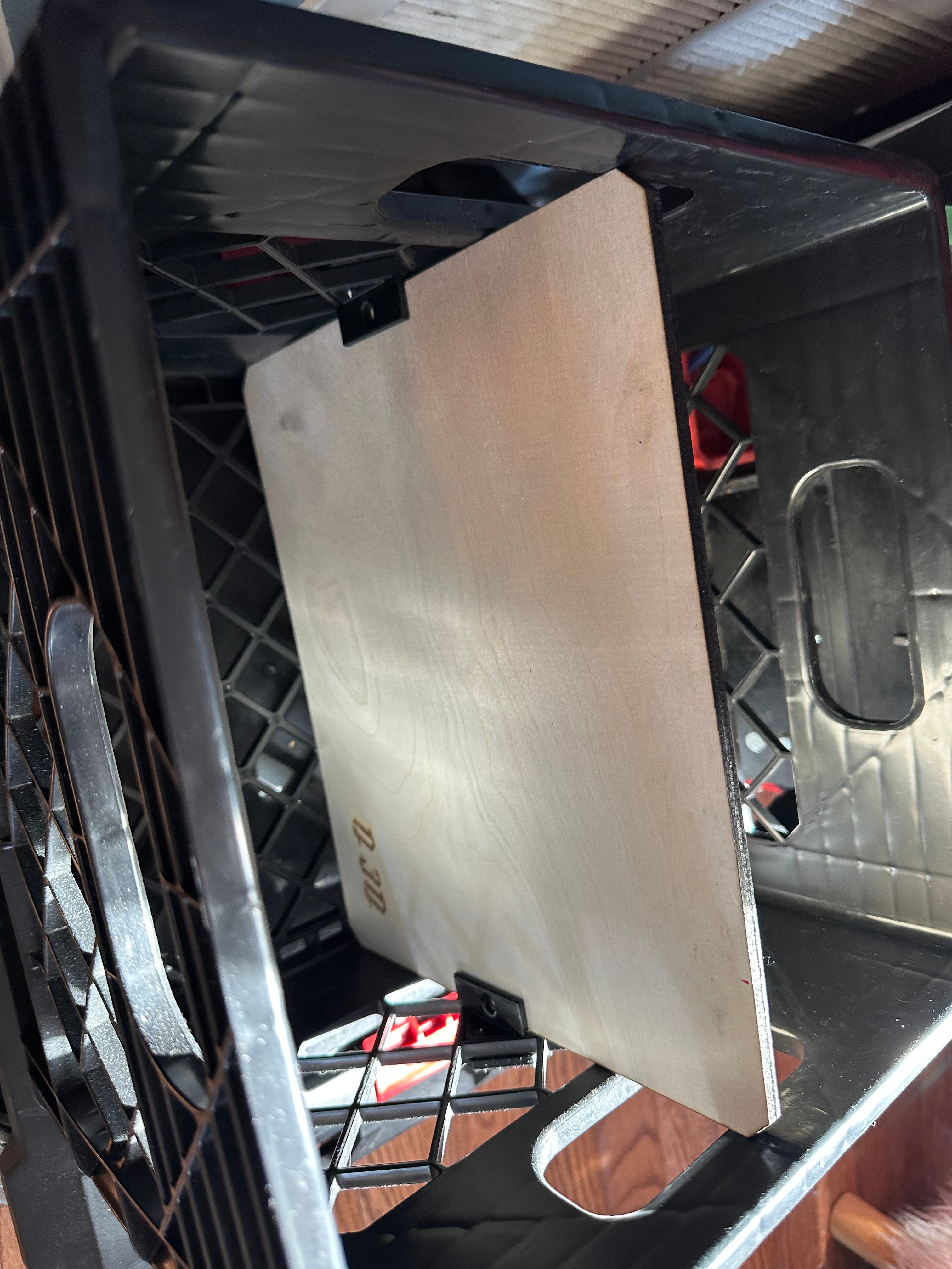 Milk Crate Divider Kit – Compatible With Home Depot HDX Crates | Includes Divider Board & Mounting Brackets