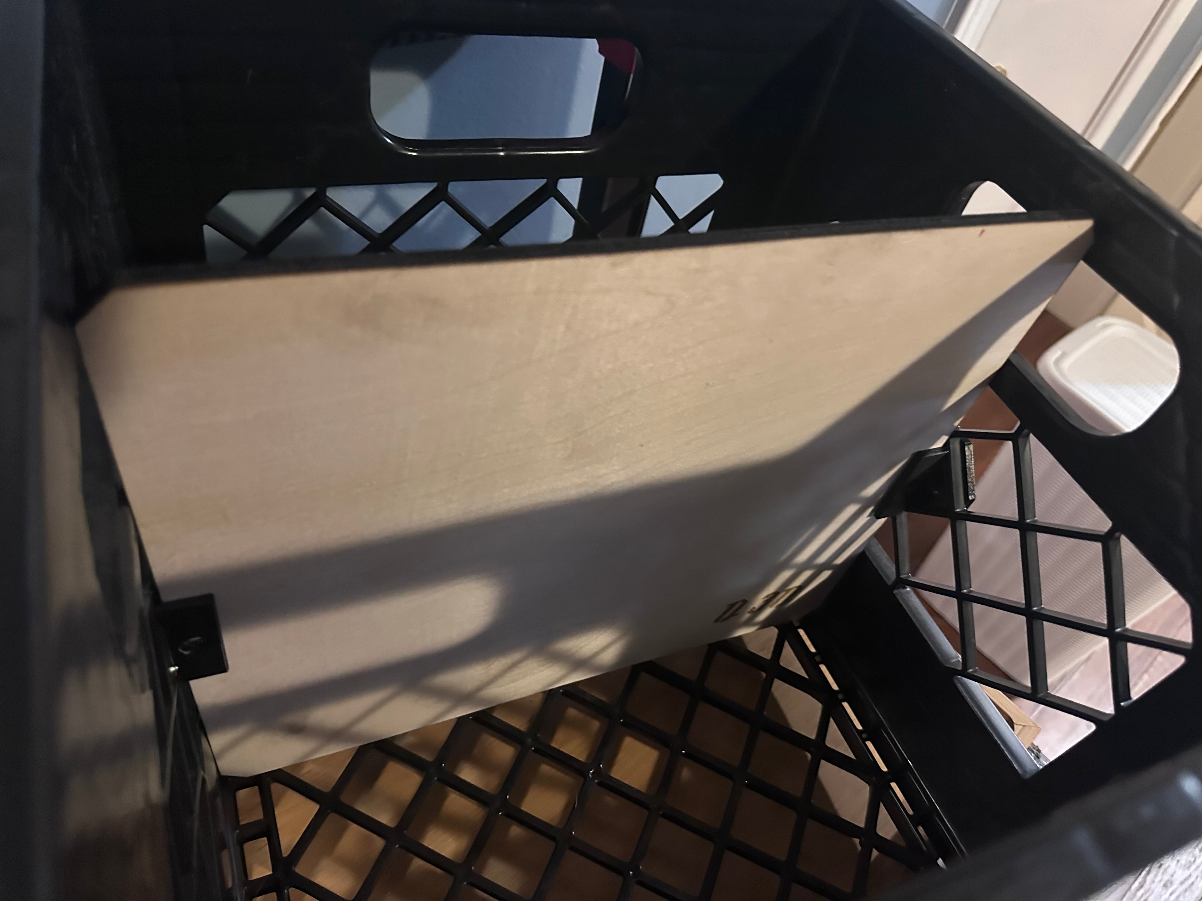 Milk Crate Divider Kit – Compatible With Home Depot HDX Crates | Includes Divider Board & Mounting Brackets