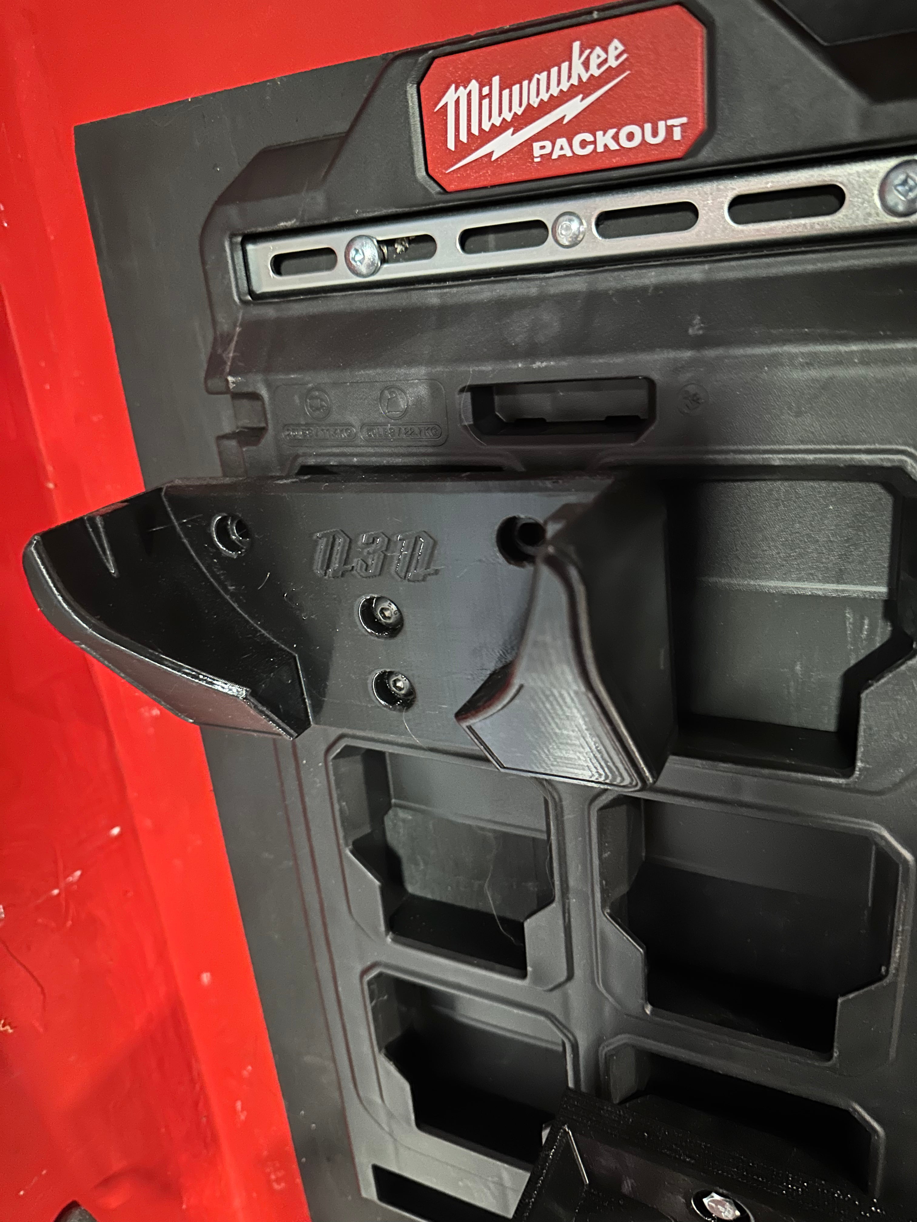 Tool Holder compatible with Milwaukee M18 Vacuum and Packout Wall Mount