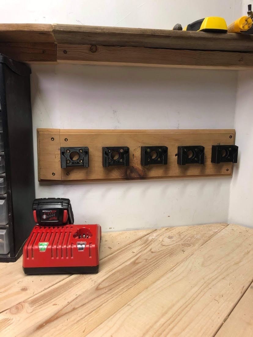 Milwaukee M18 locking Battery mounts