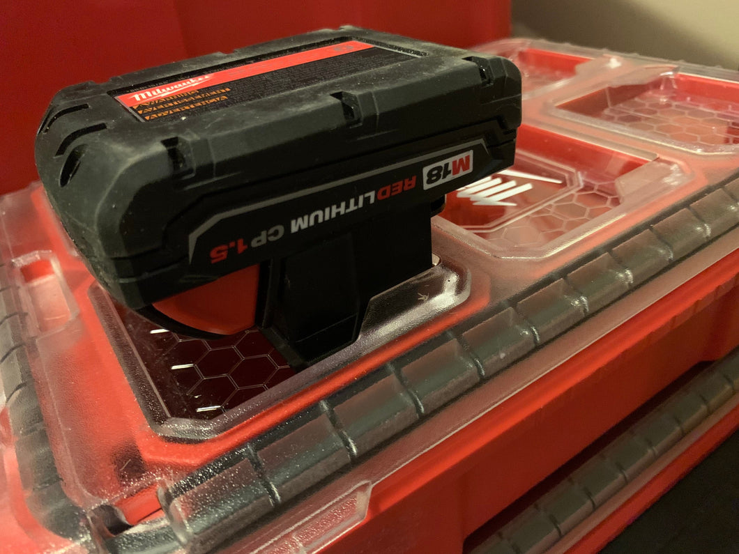 locking Milwaukee M18 friction fit Packout battery holder