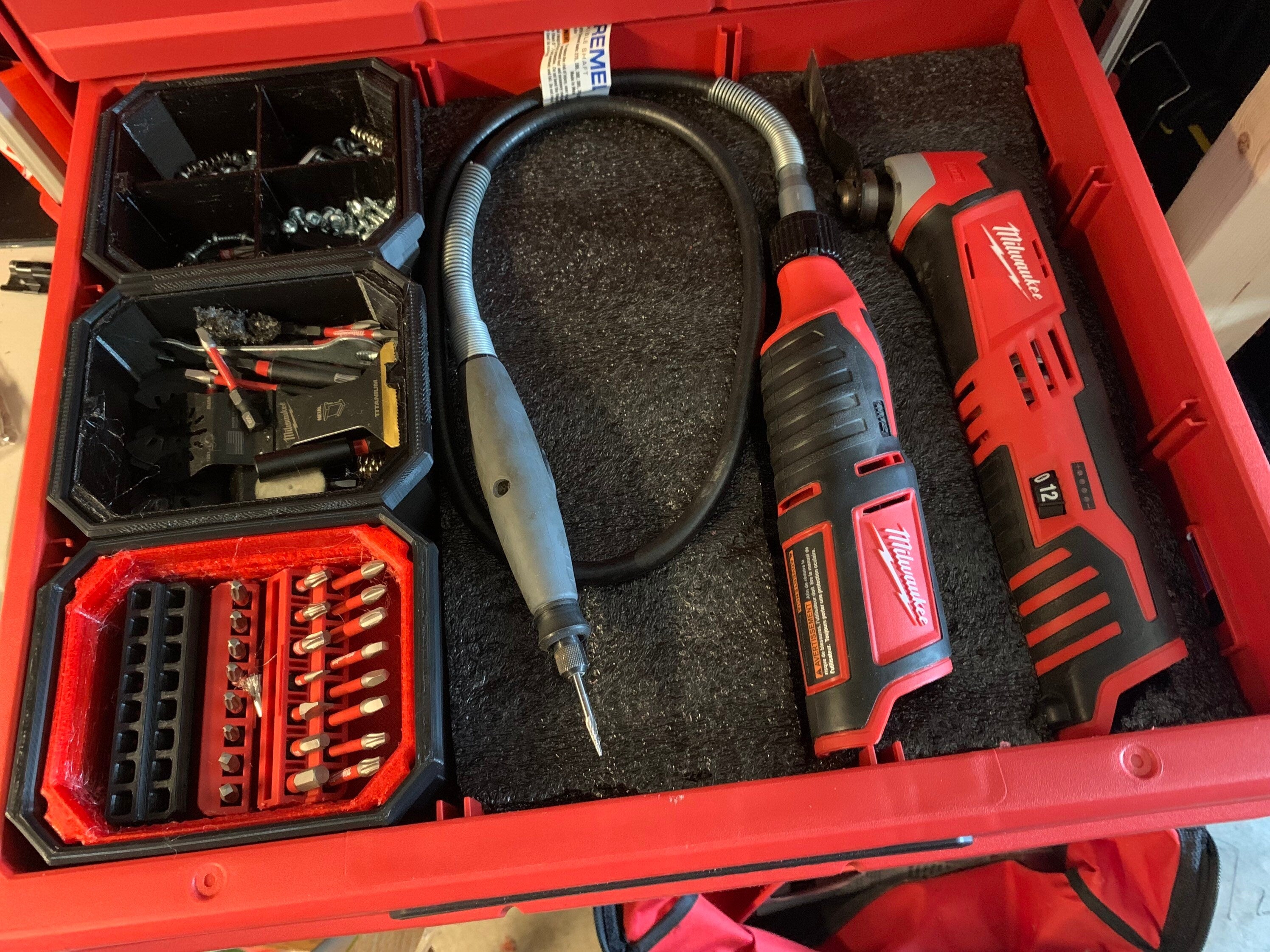 Milwaukee Drawer bins with insert