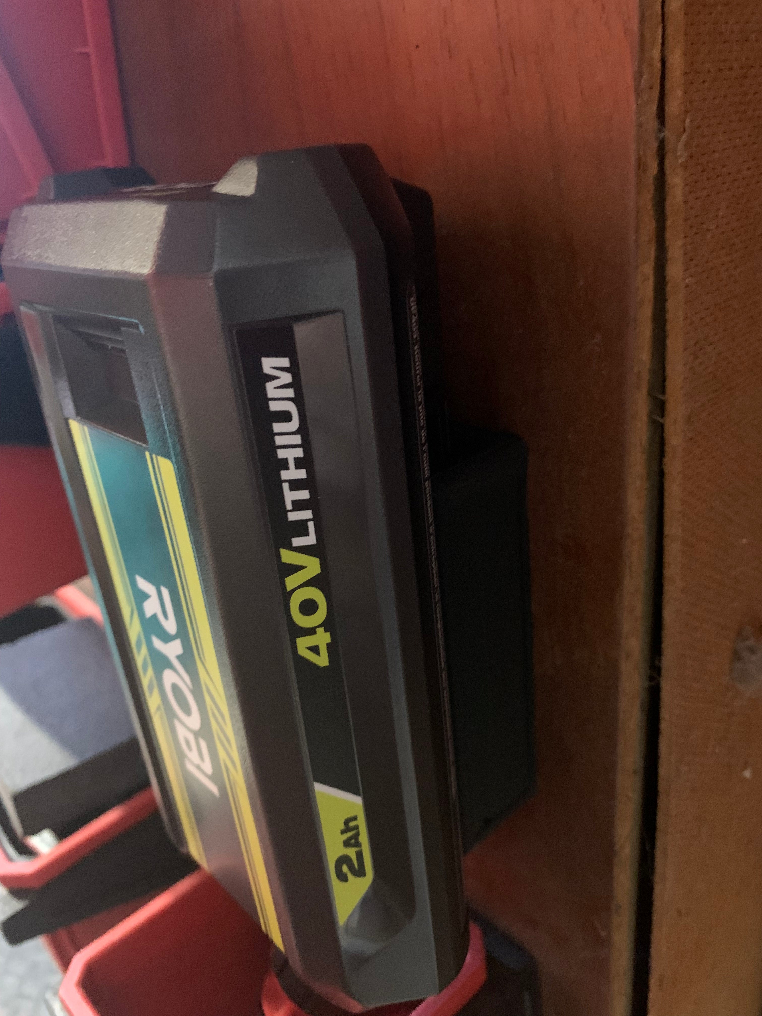 Ryobi 40v locking battery holder